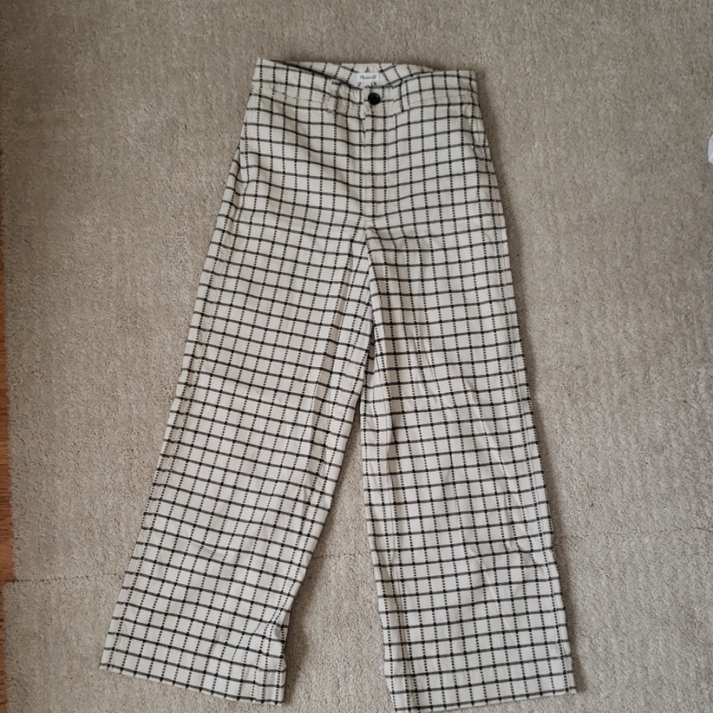 Madewell Emmett Wide-leg Crop windowpane 27 Tall